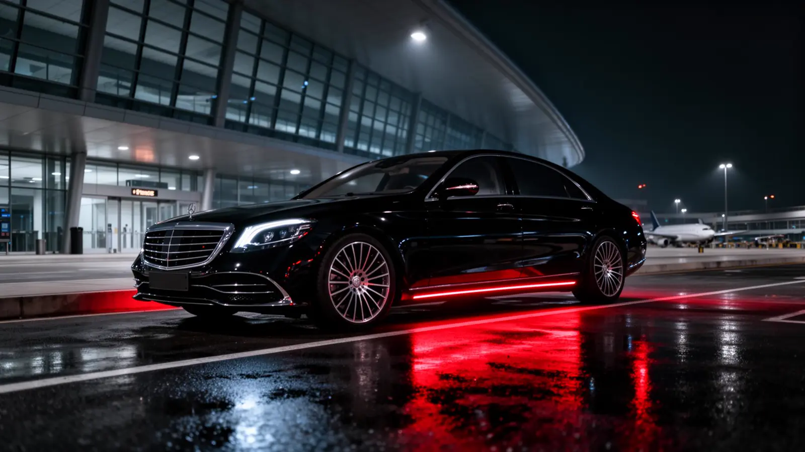 Luxury car at Casablanca Mohammed V airport — premium car rental service