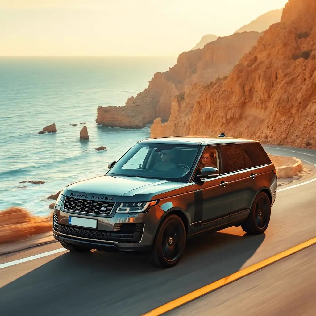 Range Rover on Moroccan coastal road